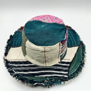 Hemp and cotton mix frill hat