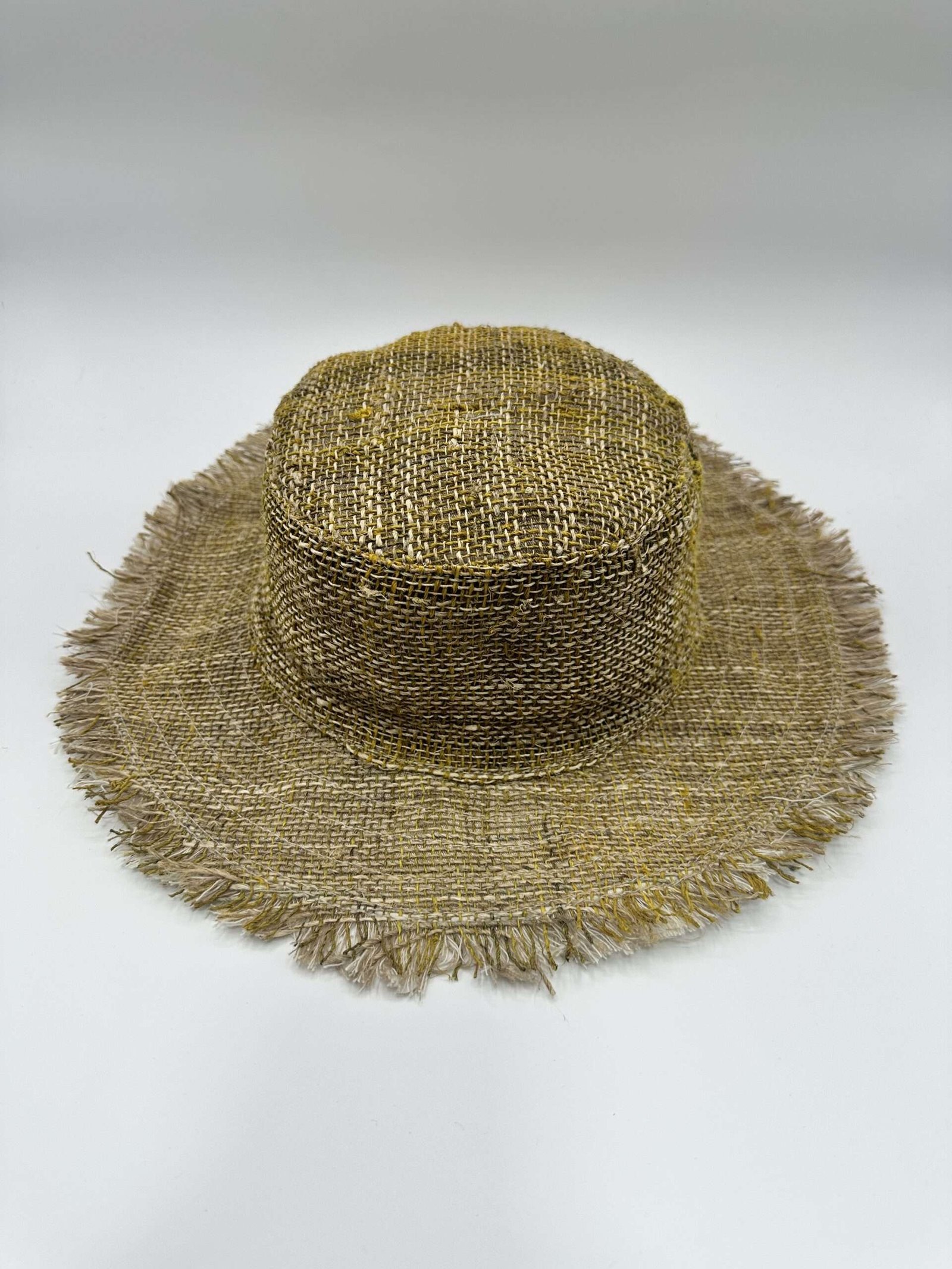 Light Yellow Frill Hemp Hat