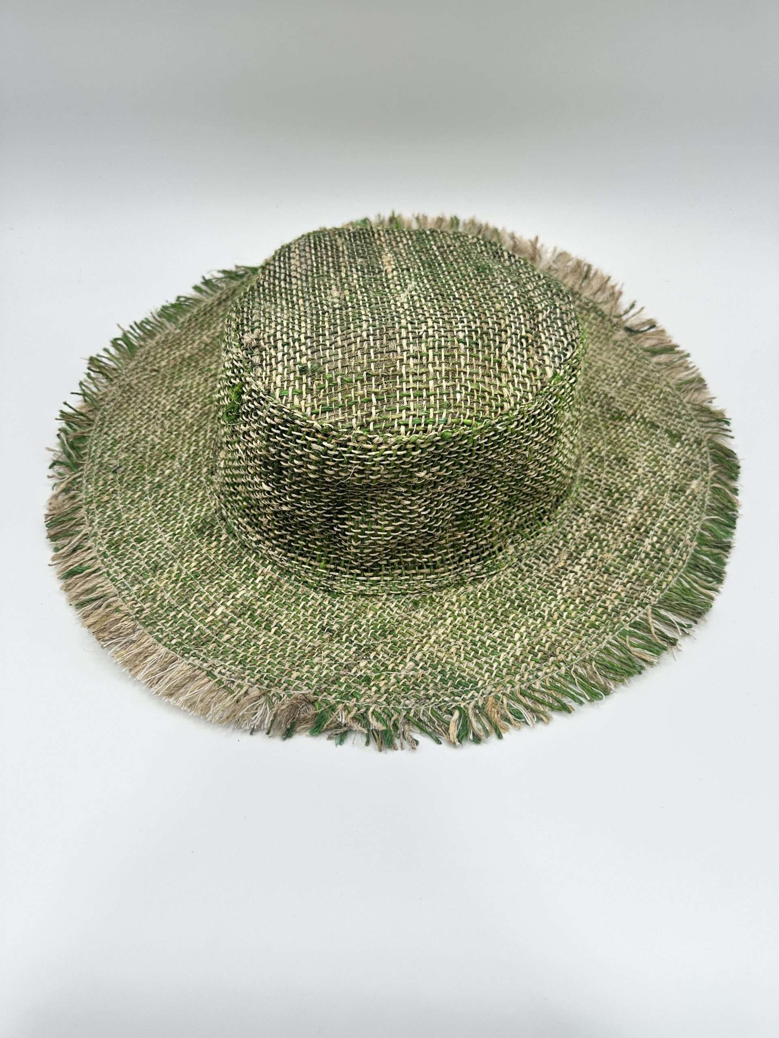 green hemp hat