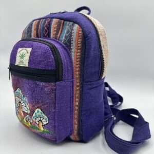 Mushroom Embroidery tie dye Hemp backpacks