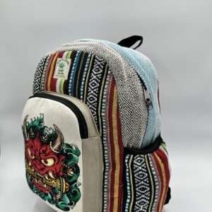 Bhairav Digital print Hemp backpack