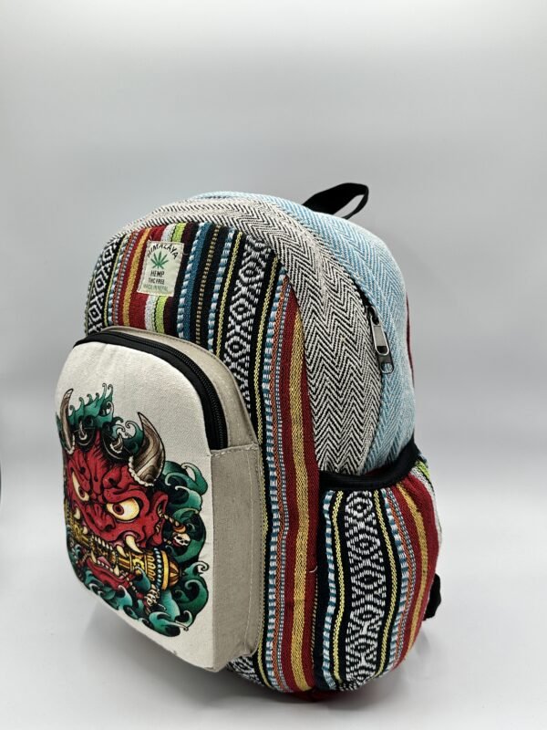 Bhairav Digital print Hemp backpack