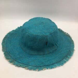 Stylish blue Tone Frill Hemp summer Hat