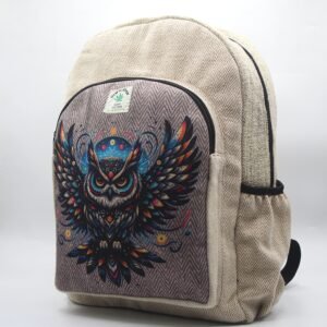 Digital Print Owl Large Backpack